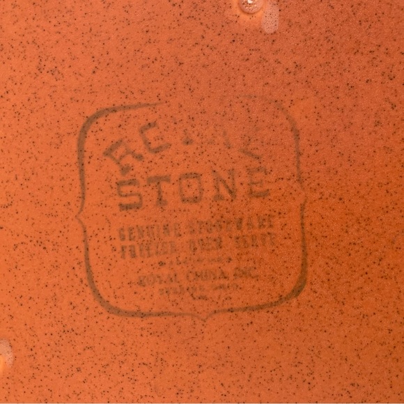 Vintage ROYAL STONE Stoneware Concentric Rings Design Platter Server MCM - Picture 5 of 10